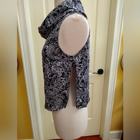 Anna and Frank Black & White Blouse Vintage 100% Silk  Women's Classic - Picture 2 of 14